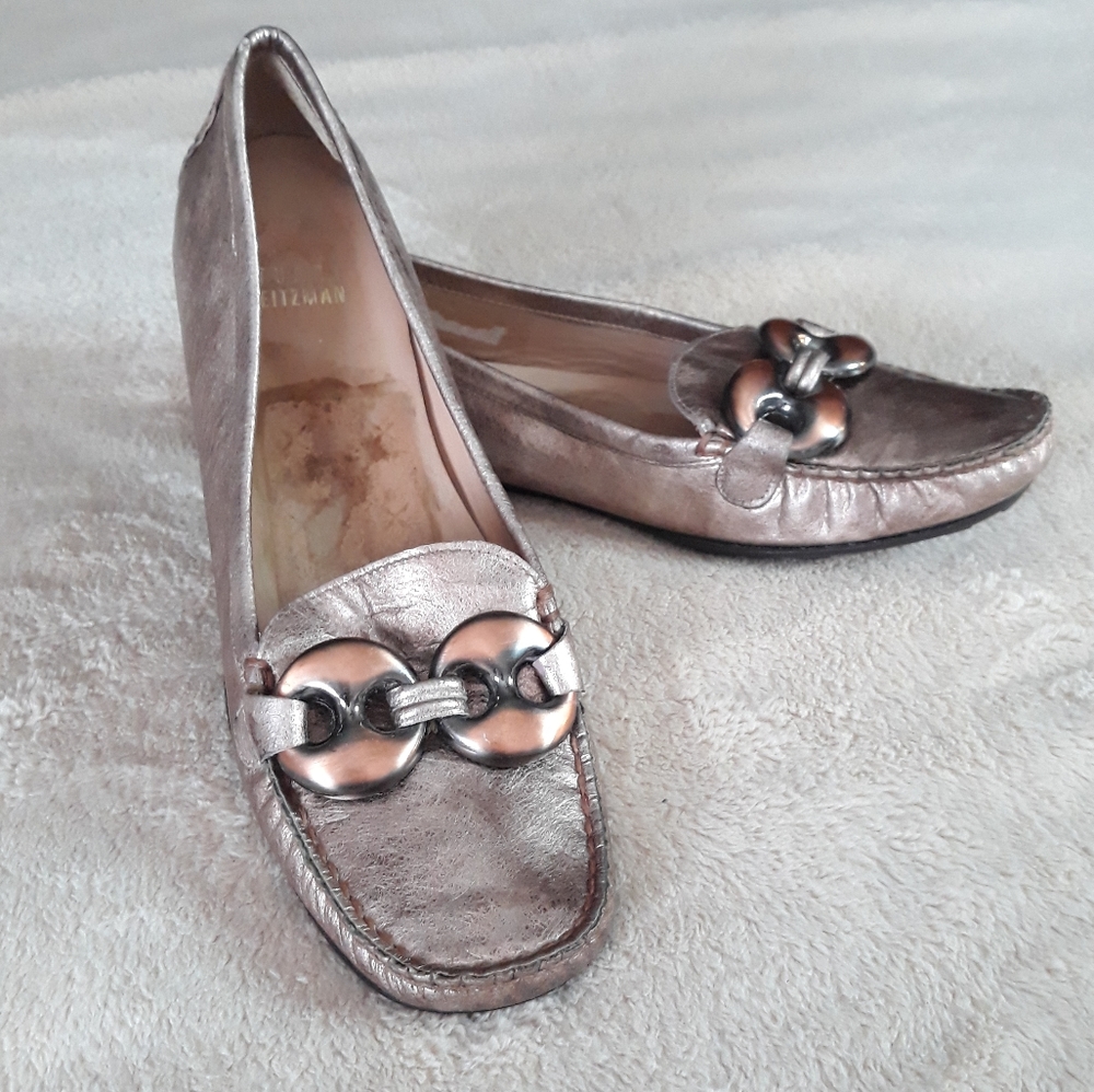 Stuart Weitzman Rose Gold Loafers